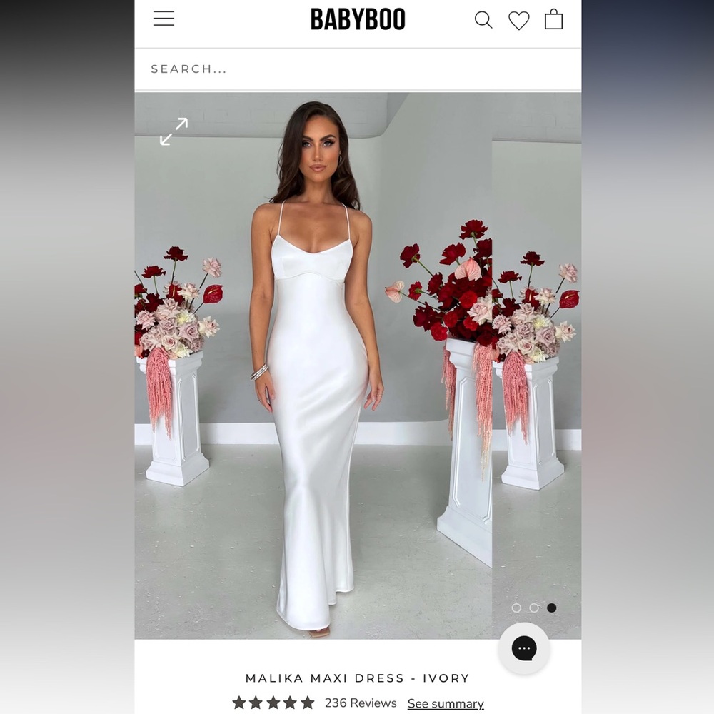 Baby boo Malika Ivory Maxi Dress